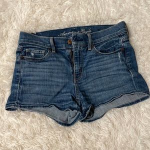 American eagle blue jeans shorts